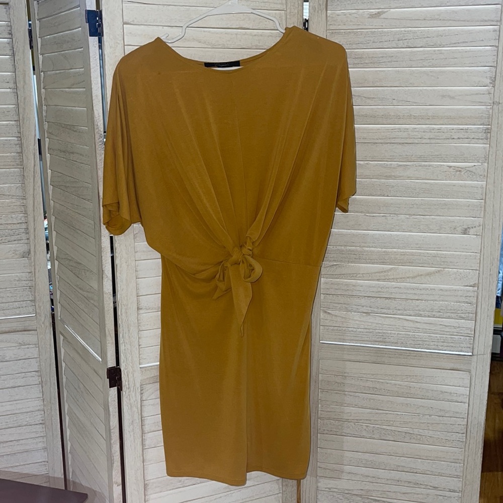 Mustard yellow dress!